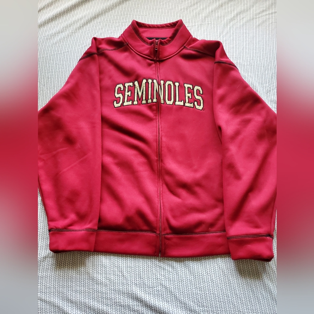 Seminoles Full zip up sweater Embroidered Logo Mens Size XL Campus Drive